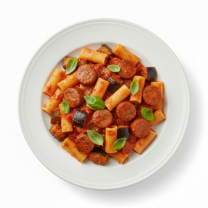 86. Rigatoni Salsiccia Aubergine