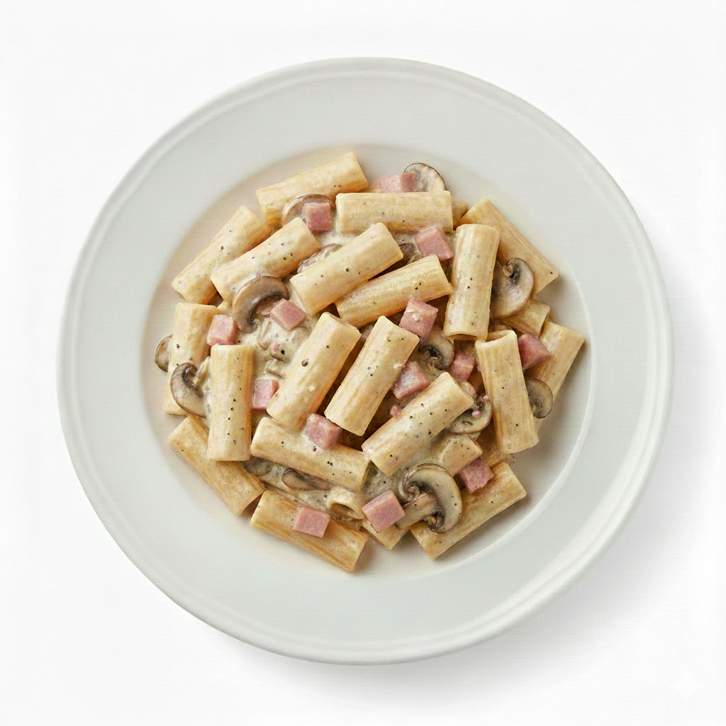 41. Rigatoni Schinken Pilze Panna