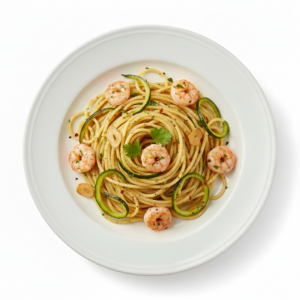 52. Spaghetti Zucchine Shrimps